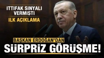 Cumhurbaşkanı Erdoğan'dan sürpriz görüşme! İttifak sinyali vermişti! İlk açıklama