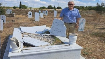 Batı Trakya'da çirkin saldırı! Müslüman mezarlıklarını tahrip ettiler