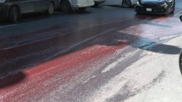 Bayrampaşa'da 'kırmızı sıvı' endişesi: Esnafı tedirgin etti