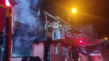Beykoz'da iki katlı binada yangın
