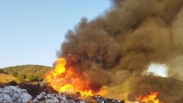 Bilecik'te belediye çöplüğünde yangın