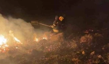 Bodrum’da otluk ve makilik arazide yangın