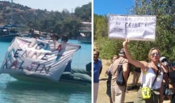 Bodrum'da yurttaşlar Mehmet Cengiz'e karşı ayağa kalktı: Cennet Koyu'nda eylem düzenl
