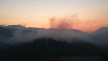 Burdur'daki orman yangı devam ediyor! Gece görüşlü helikopterler devrede