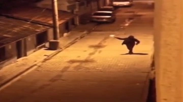 Bursa İnegöl'de sokakta havaya ateş eden maganda kameralara yakalandı