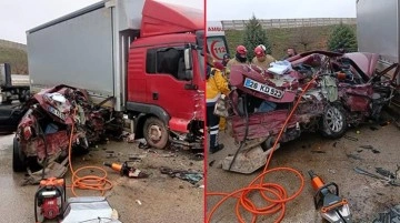 Bursa'da düğün yolunda feci kaza! Hurdaya dönen araç aynı aileden 5 kişiye mezar oldu