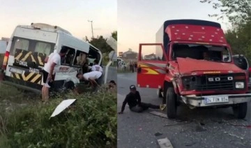 Çatalca’da feci kaza: 2’si ağır 8 yaralı