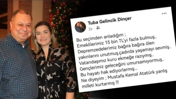 CHP'li Belediye Başkanının eşinden skandal paylaşım: Atatürk yanlış milleti kurtarmış!