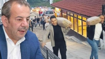 CHP'li Tanju Özcan, 'Erdoğan kazanırsa heykelini dikeceğim' demişti: Çimento getirdil