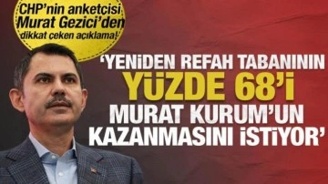 CHP'nin anketçisi Gezici'den Yeniden Refah iddiası! Murat Kurum'un kazanmasını istiyo