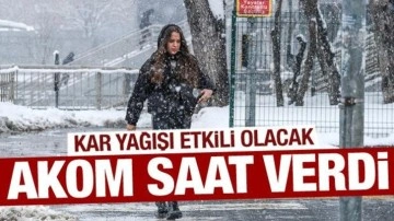 Çok sayıda ilde kar yağışı...İstanbul'a uyarı! Saat verildi
