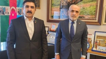 Cumhurbaşkanı Başdanışmanı Yalçın Topçu, Azerbaycan'ın efsanesi Hüseyinli'yi kabul etti