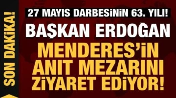 Cumhurbaşkanı Erdoğan Adnan Menderes'in anıt mezarını ziyaret ediyor!