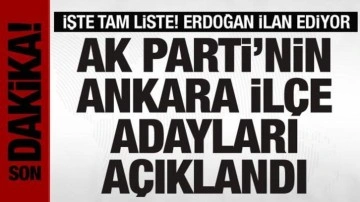 Cumhurbaşkanı Erdoğan, Ankara ilçe belediye başkan adaylarını açıklıyor