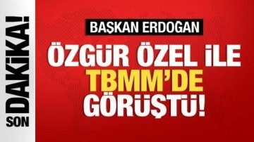Cumhurbaşkanı Erdoğan'dan Özgür Özel ile TBMM'de görüştü