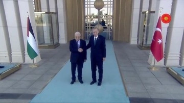 Cumhurbaşkanı Erdoğan, Filistin Devlet Başkanı Abbas'ı ağırlıyor