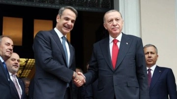 Cumhurbaşkanı Erdoğan Miçotakis'le görüştü