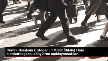 Cumhurbaşkanı Erdoğan: "(Millet İttifakı) Hala cumhurbaşkanı adaylarını açıklayamadılar.