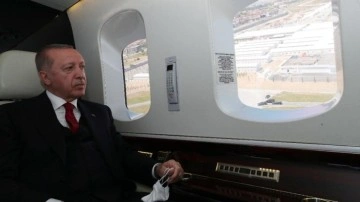 Cumhurbaşkanı Erdoğan, savaş uçakları nezaretinde Gaziantep'e geldi