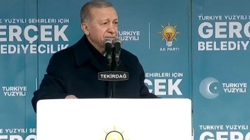 Cumhurbaşkanı Erdoğan, Tekirdağ'da düzenlenen mitingde konuşuyor (CANLI YAYIN)