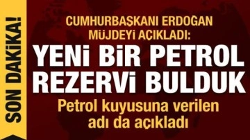 Cumhurbaşkanı Erdoğan: Yeni bir petrol rezervi bulduk