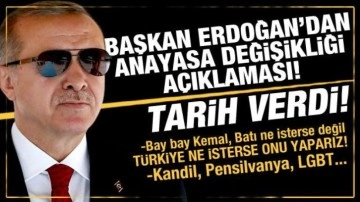 Cumhurbaşkanı Erdoğan'dan anayasa değişikliği açıklaması! Tarih verdi!