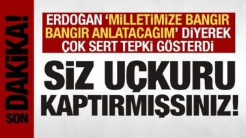 Cumhurbaşkanı Erdoğan'dan çok sert tepki: Uçkuru kaptırmışsınız!