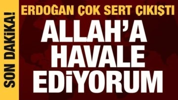 Cumhurbaşkanı Erdoğan'dan muhalefete tepki: Allah'a havale ediyoruz