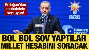 Cumhurbaşkanı Erdoğan'dan muhalefete tepki: Bol bol şov yaptılar!