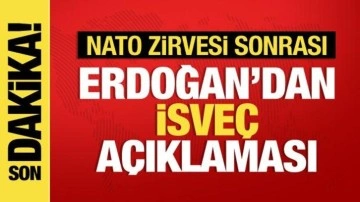 Cumhurbaşkanı Erdoğan'dan NATO Zirvesi'nde açıklamalar