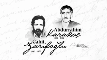 Cumhurbaşkanı Erdoğan'dan Zarifoğlu ve Karakoç paylaşımı