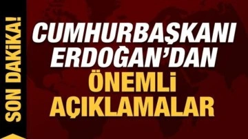 Cumhurbaşkanı Recep Tayyip Erdoğan açıklama yapıyor