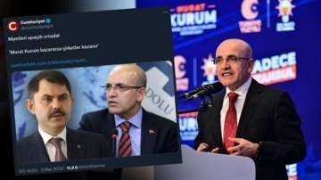 Cumhuriyet Gazetesi'nden Bakan Şimşek'in sözlerine çirkin çarpıtma!
