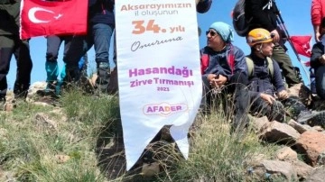 Dağcılar Aksaray vilayetinin 34. Yıl dönümü dolaysıyla Hasandağına zirve yaptılar