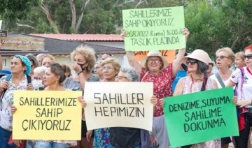 Datça'da yurttaşlardan 'Sahiller halkındır, halkın kalacak' eylemi
