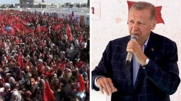 Deprem bölgesini ziyaret eden Cumhurbaşkanı Erdoğan'dan muhalefete sert sözler