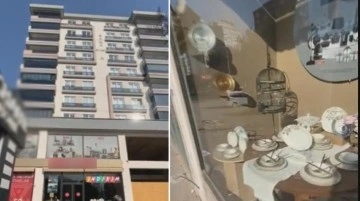 Depremin merkez üssü Kahramanmaraş'ta bir züccaciye dükkanında çekilen görüntü hayrete düşürdü