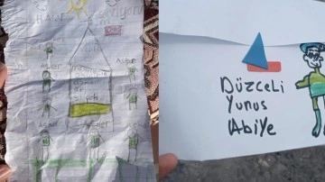 Depremzede çocukların askerlere yazdığı not ağlattı