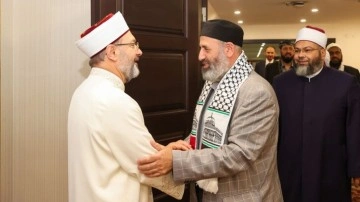 Diyanet İşleri Başkanı, Filistinli Alimler Birliği Başkanı ile görüştü