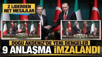 Doğu Akdeniz'de yeni dengeler... Başkan Erdoğan: İtalya ile 9 anlaşmaya imza attık