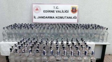 Edirne&rsquo;de 307 litre kaçak içki ele geçirildi