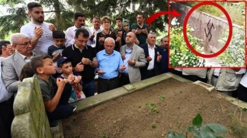 Ekrem İmamoğlu'nun Trabzon'daki aile mezarlığının duvarlarına gamalı haç çizildi