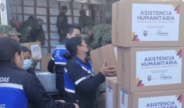Ekvador'da Türkiye'ye tonlarca yardım malzemesi toplandı