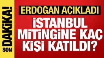 Erdoğan açıkladı: Büyük İstanbul Mitingi'ne kaç kişi katıldı?