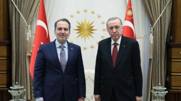 Erdoğan, Cumhurbaşkanlığı Külliyesinde Fatih Erbakan'ı kabul etti