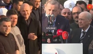 Erdoğan konuşması sırasında dikkat çeken anlar... Süleyman Soylu neredeydi?