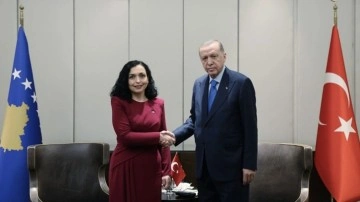 Erdoğan, Kosova Cumhurbaşkanı Osmani-Sadriu ile görüştü