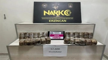 Erzincan'da uyuşturucu operasyonu! 12 kilo 600 gram eroin ele geçirildi