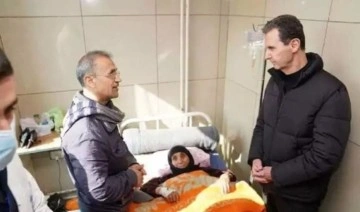Esad depremde yaralananları ziyaret etti