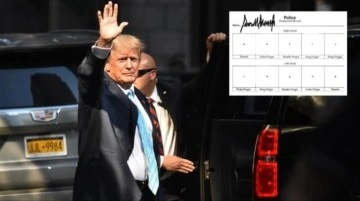 Eski ABD Başkanı Trump'ın sabıka fotoğrafından sonra parmak izleri de alay konusu oldu